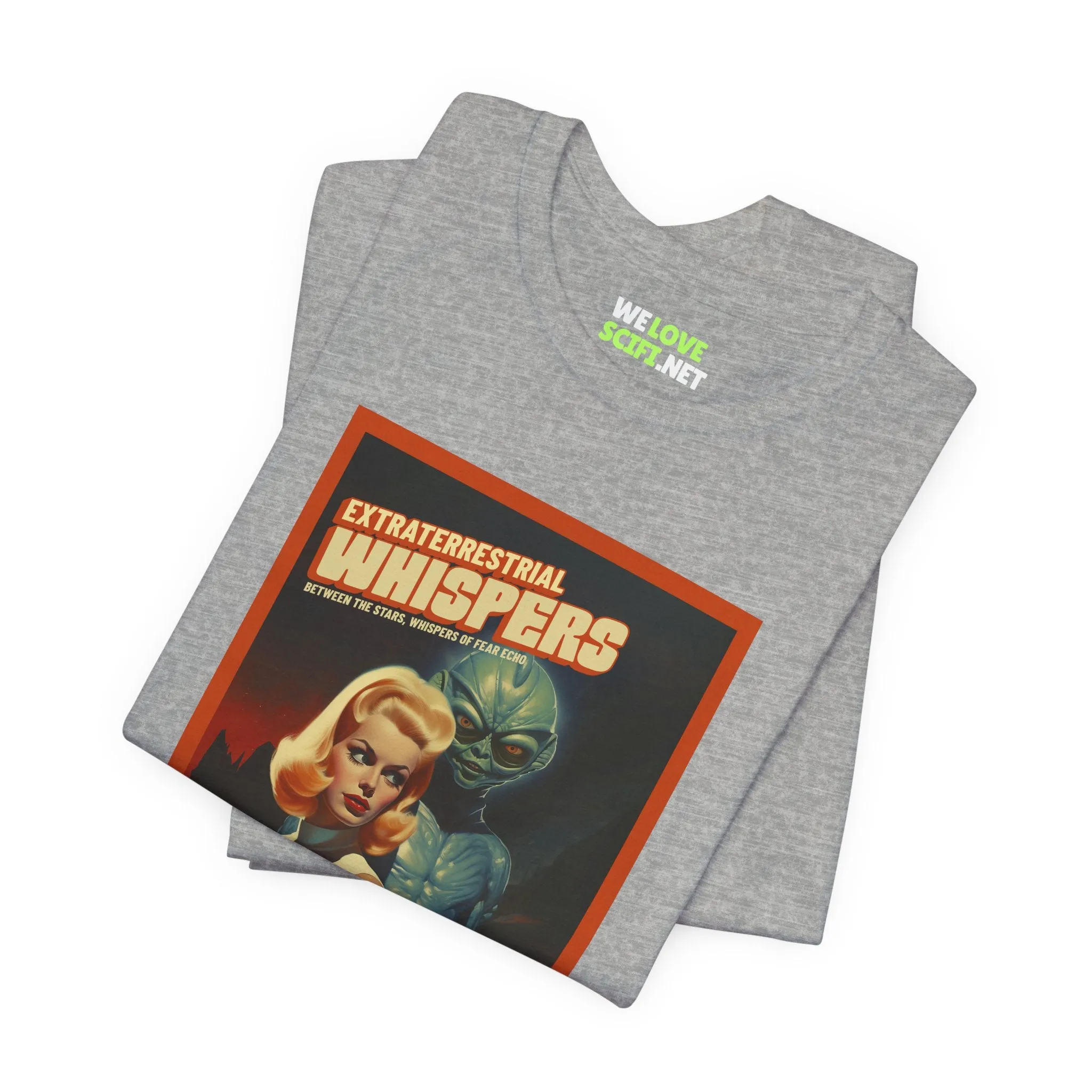 Extraterrestrial Whispers Retro Sci-Fi T-Shirt