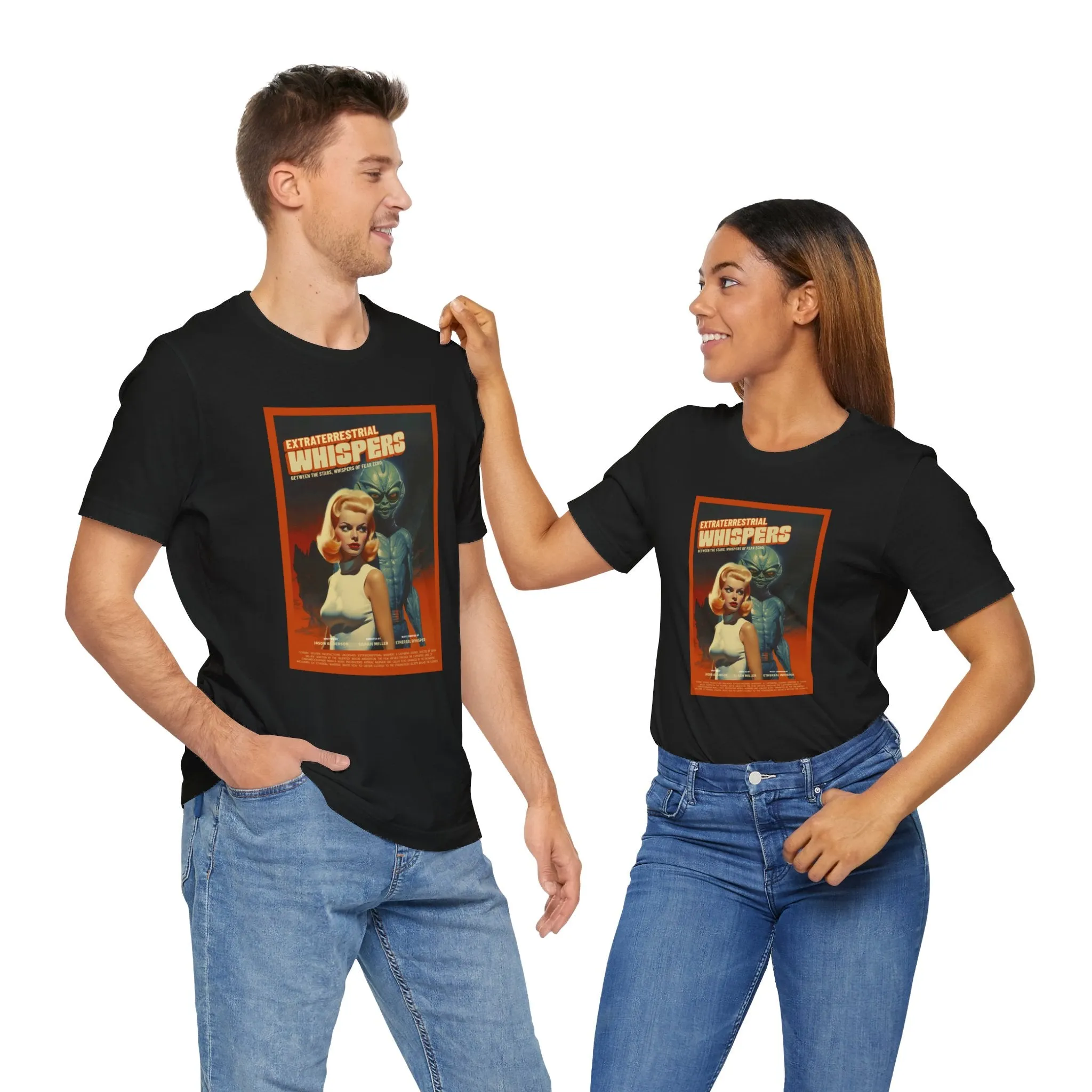 Extraterrestrial Whispers Retro Sci-Fi T-Shirt
