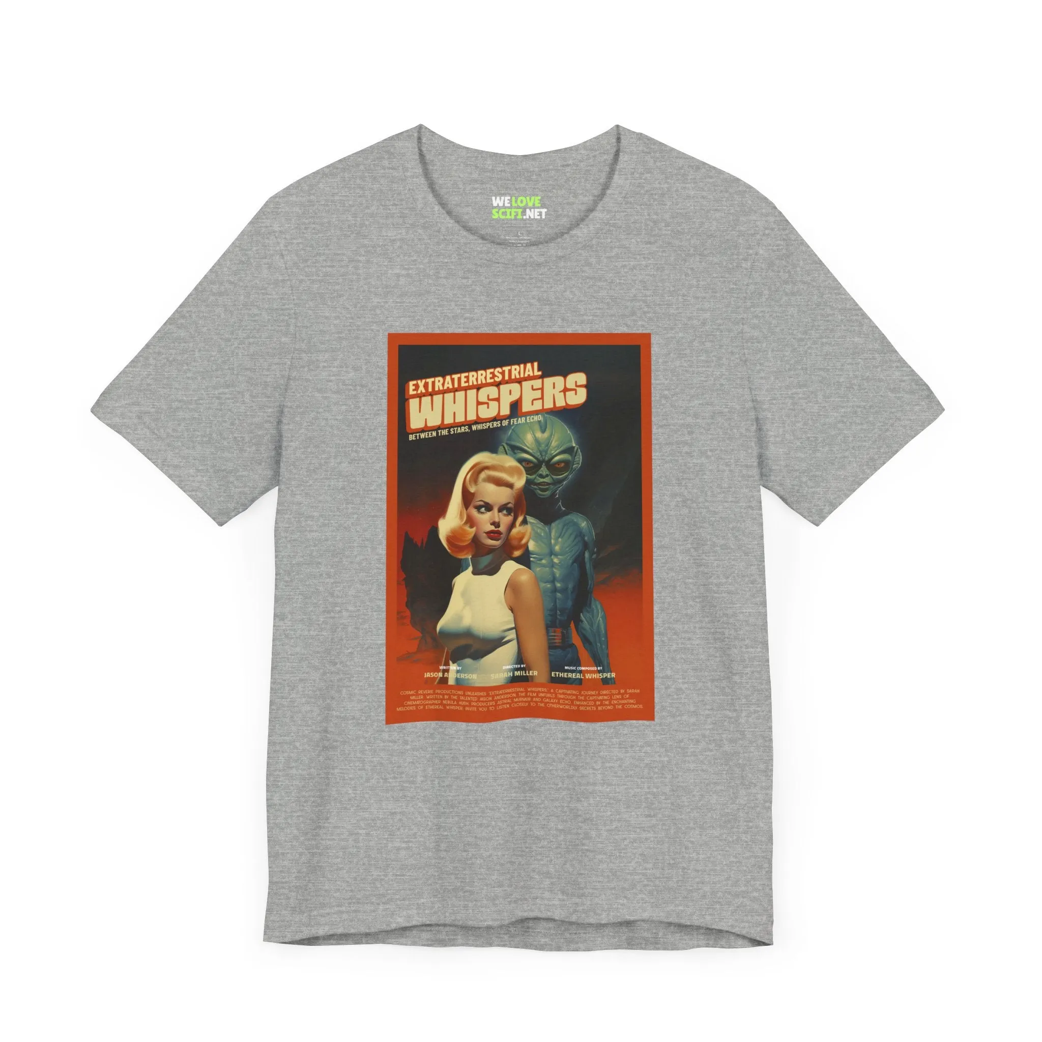 Extraterrestrial Whispers Retro Sci-Fi T-Shirt