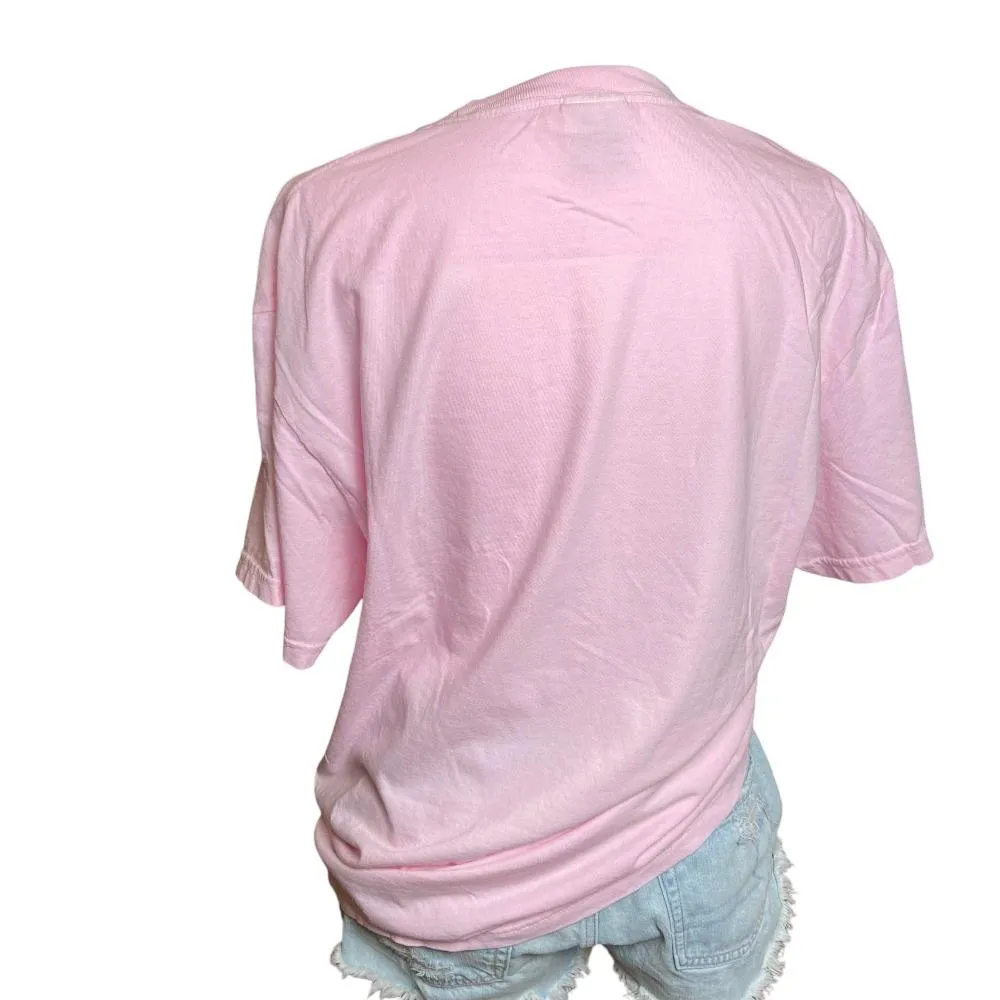 Football Touchdown Season Pink Tee