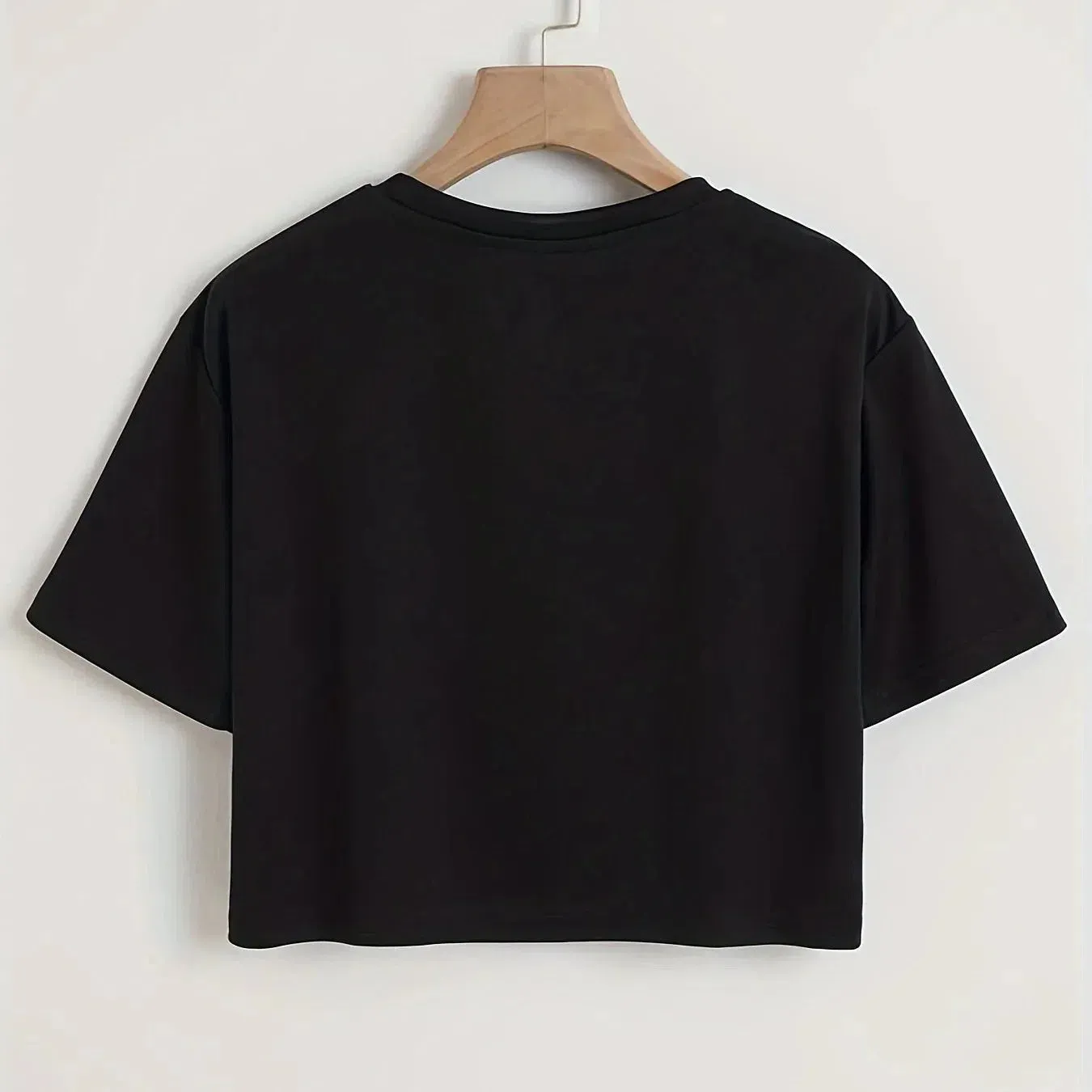 Funny Print T-Shirt New York Letter Print Crop Top for Women