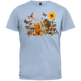 Garden Kittens Light Blue T-Shirt