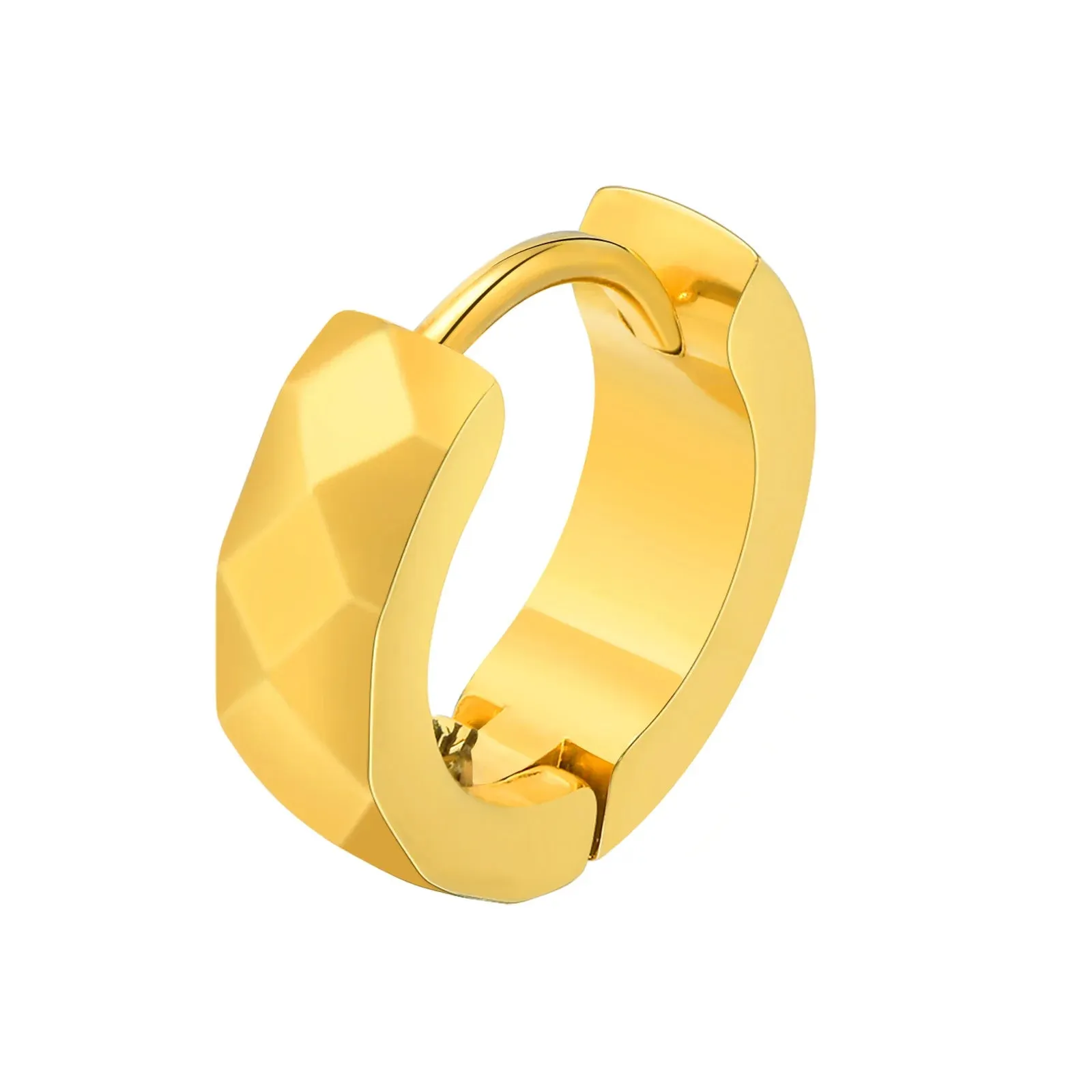 Geometric Huggie Hoop Earrings for men