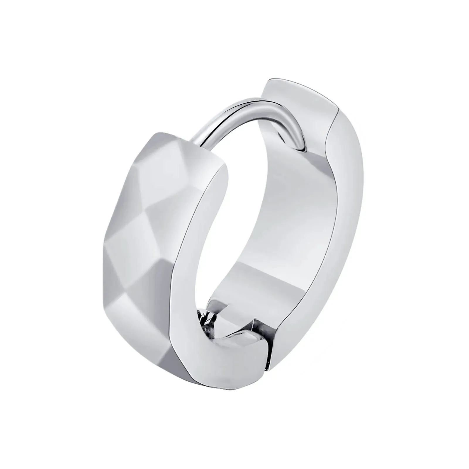 Geometric Huggie Hoop Earrings for men