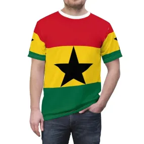 Ghanaian Pride: Abstract Vintage 3D T-Shirt for Men - Hip Hop Fashion with O-Neck and Short Sleeves