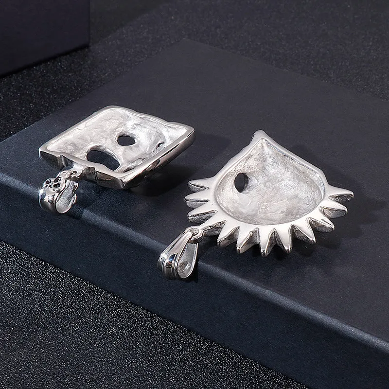 Ghostly Skull Hip-Hop Pendant in Titanium Steel for Men - Retro European and American Style