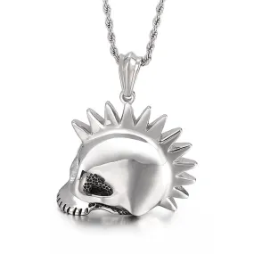 Ghostly Skull Hip-Hop Pendant in Titanium Steel for Men - Retro European and American Style