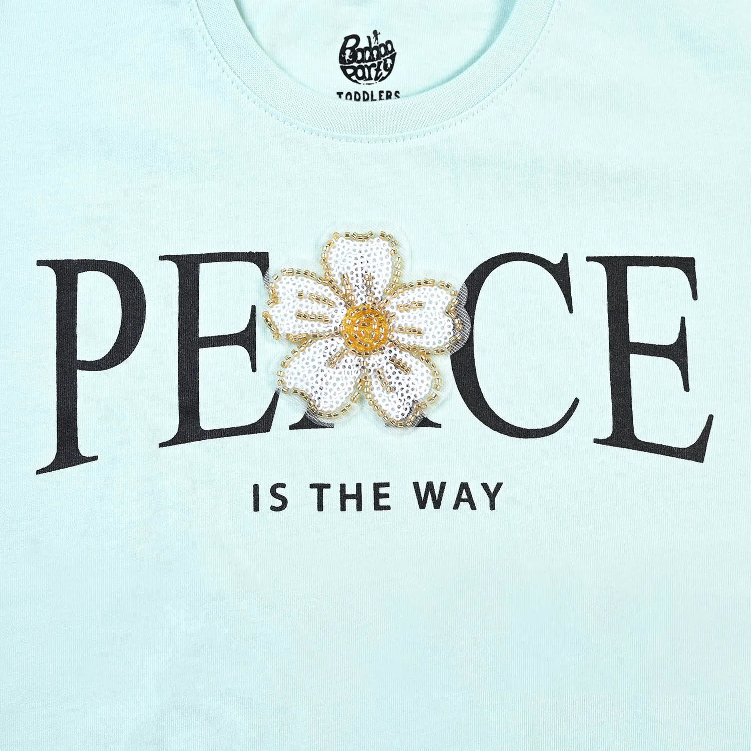 Girls Slub T-Shirt Piece- Sky Blue