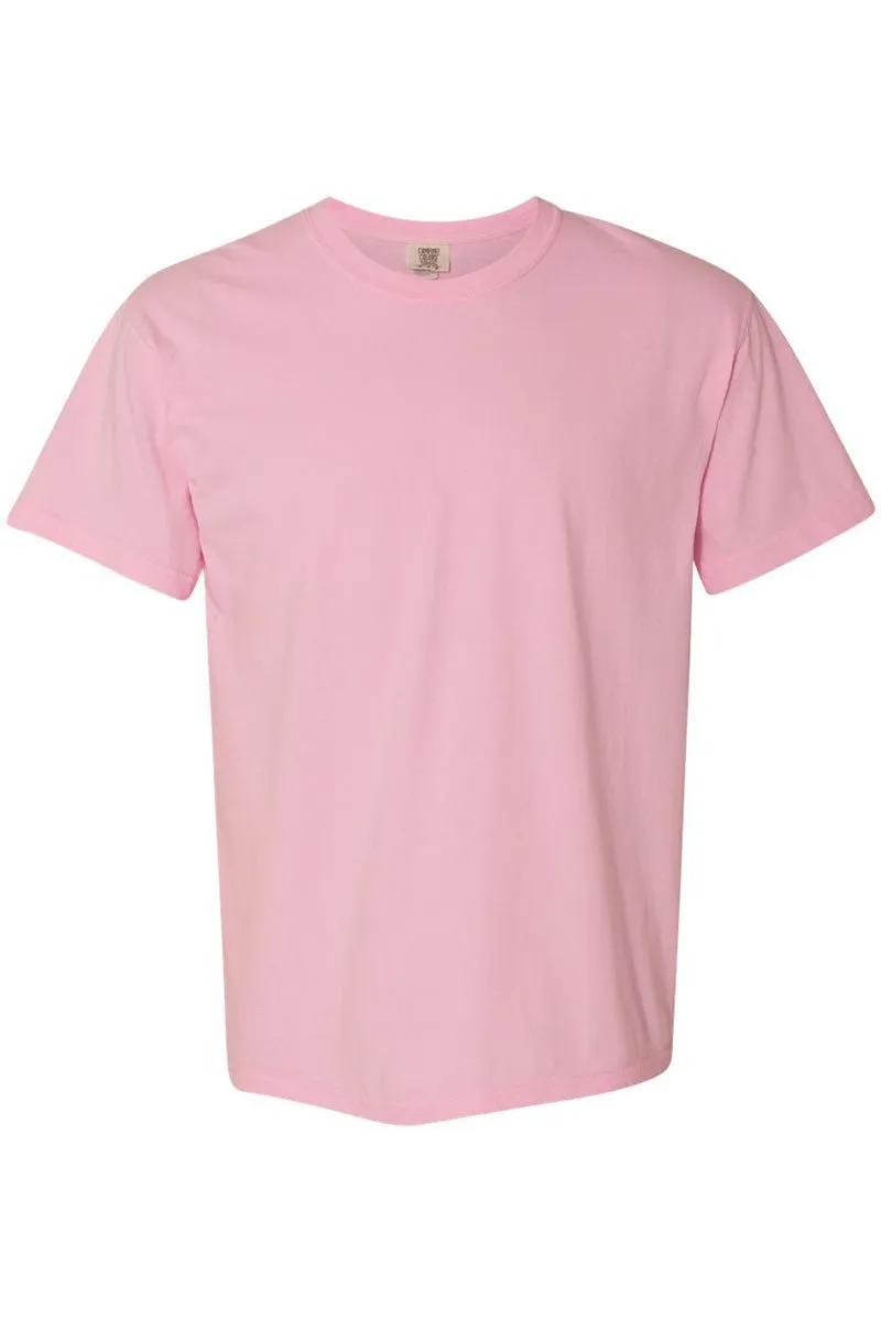 Glitzy Leopard Bow Comfort Colors Adult Ring-Spun Cotton Tee