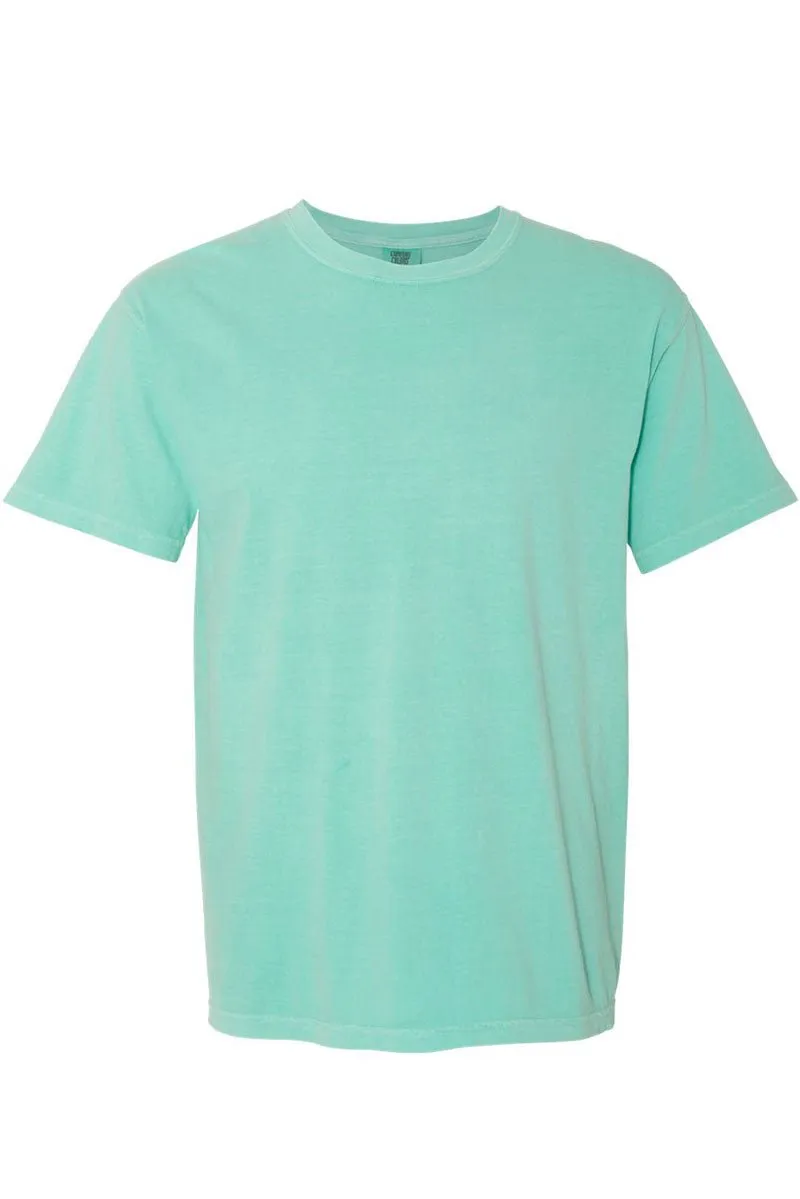 Glitzy Leopard Bow Comfort Colors Adult Ring-Spun Cotton Tee