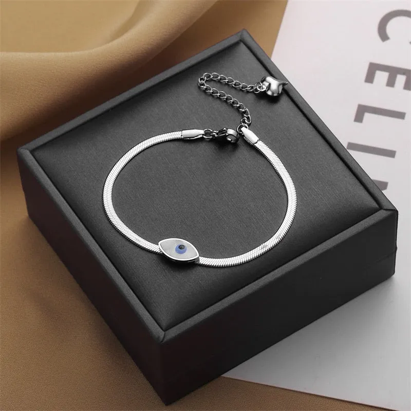 Gold Color Hip-hop Devils Eye Bracelet For Women