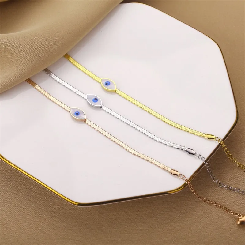 Gold Color Hip-hop Devils Eye Bracelet For Women