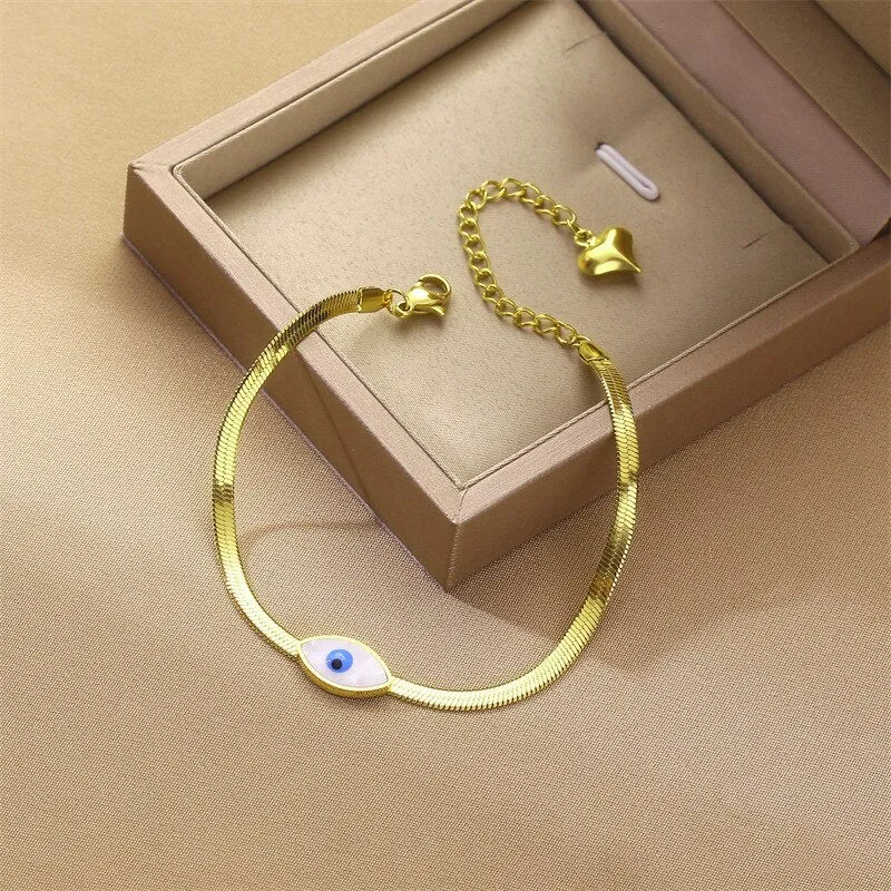 Gold Color Hip-hop Devils Eye Bracelet For Women