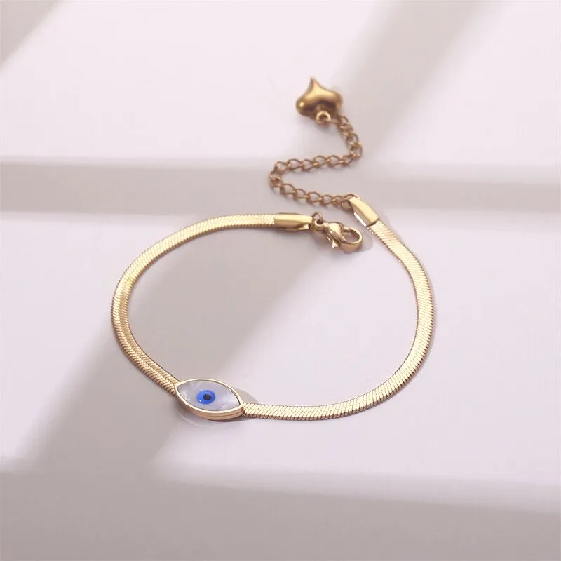 Gold Color Hip-hop Devils Eye Bracelet For Women