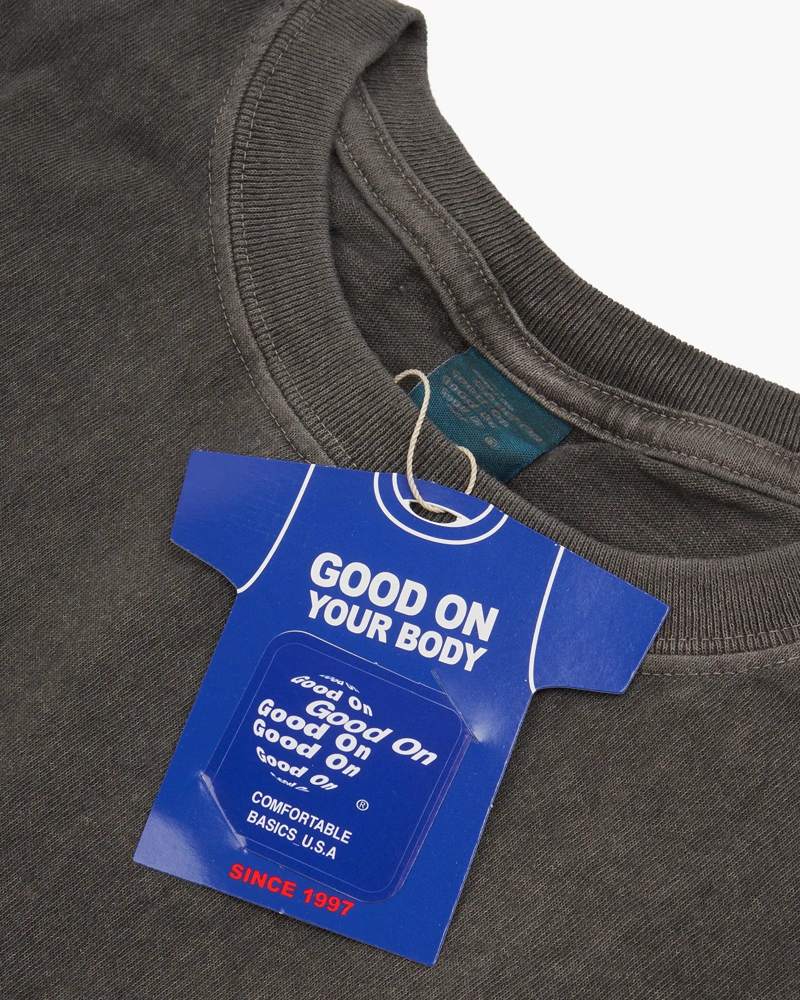 Good On S/S Crew Tee - Pigment Dyed Grey