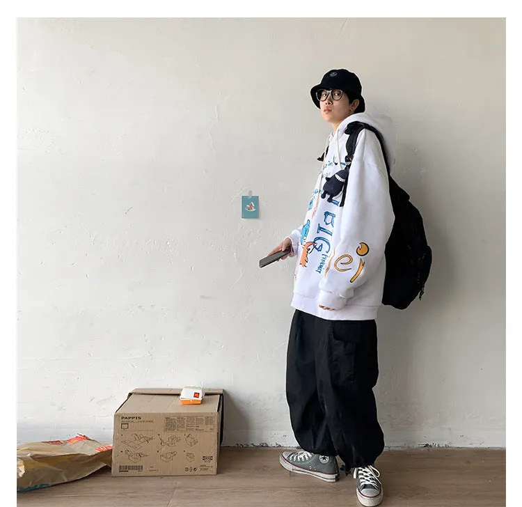 Graffiti Sweatshirt Hooded INS Hip-Hop Hip-Hop Loose Trendy All-Matching Outerwear