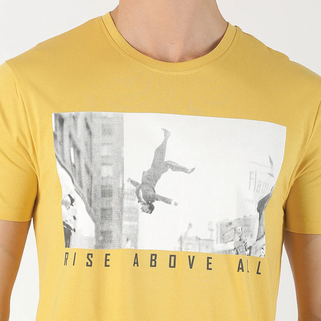 Graphic Printed T-Shirt - Yellow