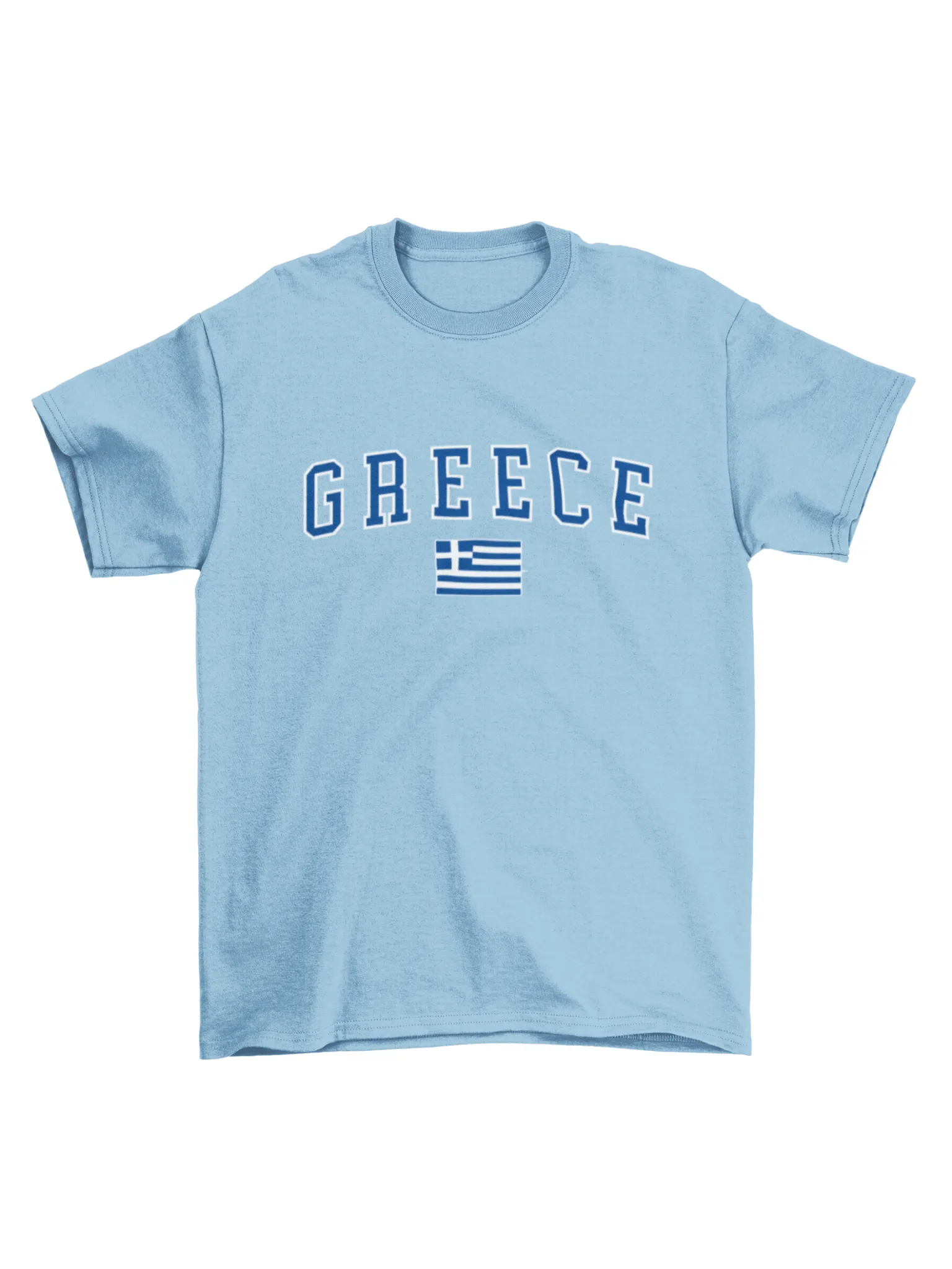 GREECE, BABY TEE - LYSEBLÅ