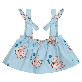 Hugo Loves Tiki Flutter Top - Blue Fish