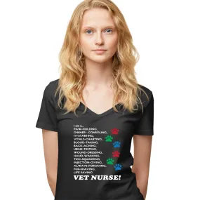 I am a... Vet nurse Women's V-Neck T-Shirt