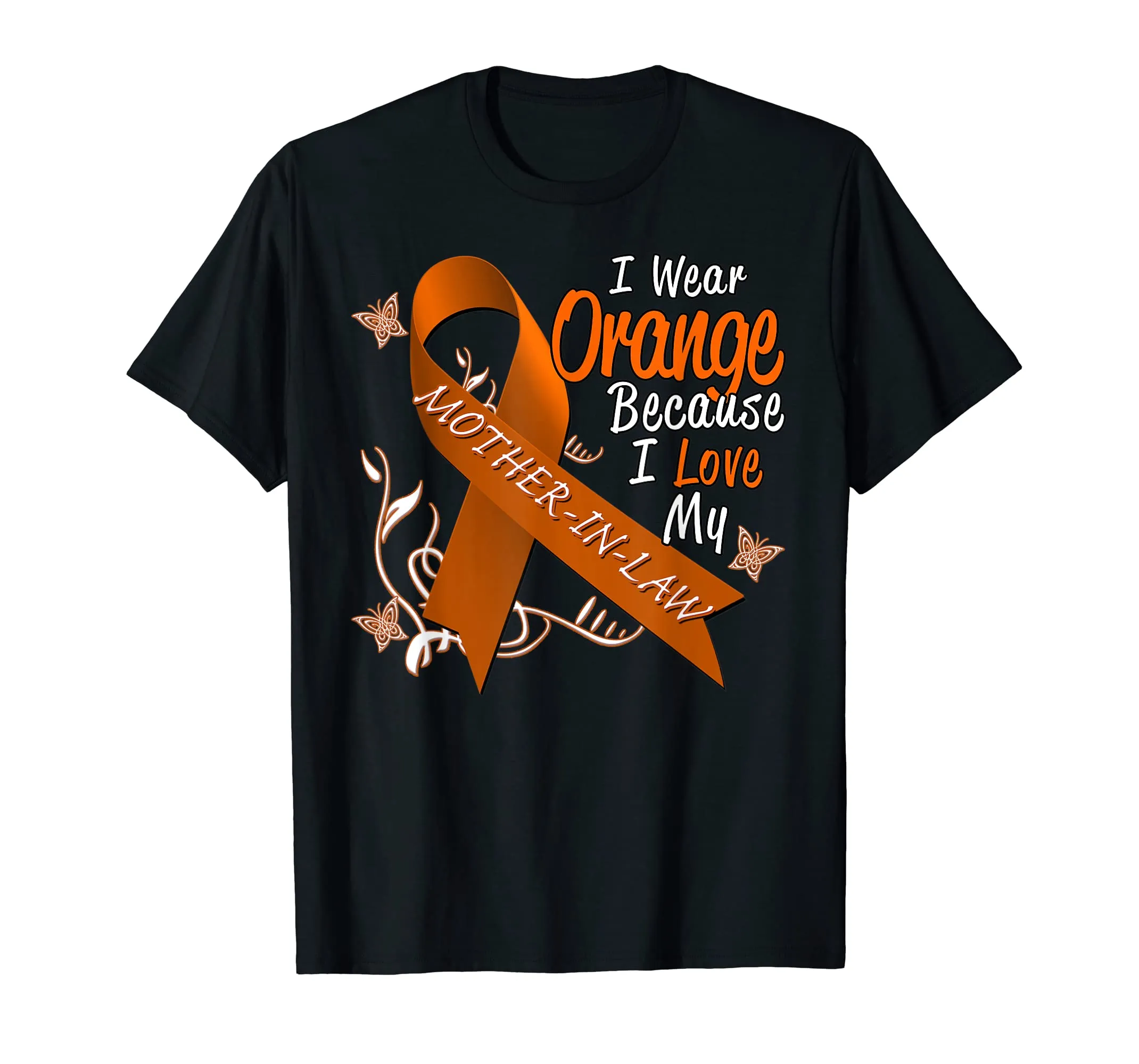 I Wear Orange Mother In Law Leukemia Cancer Awareness Shirt