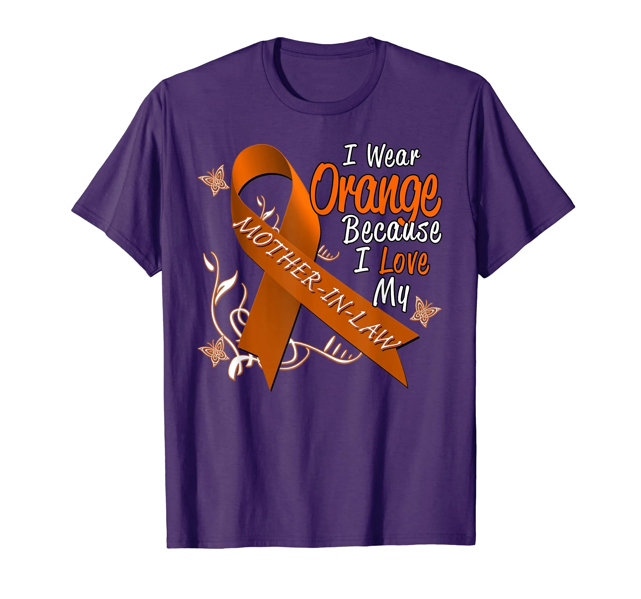 I Wear Orange Mother In Law Leukemia Cancer Awareness Shirt