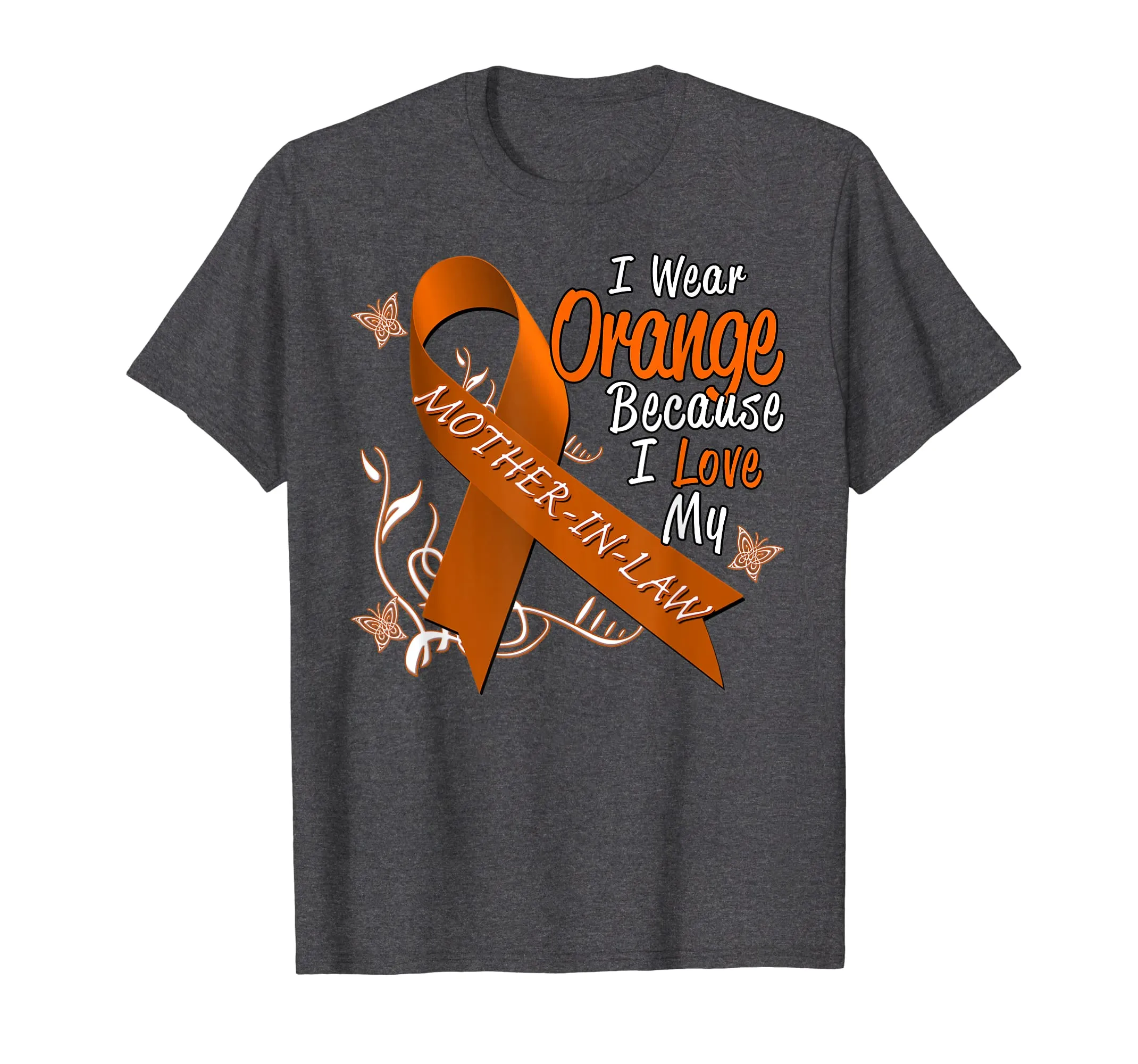 I Wear Orange Mother In Law Leukemia Cancer Awareness Shirt