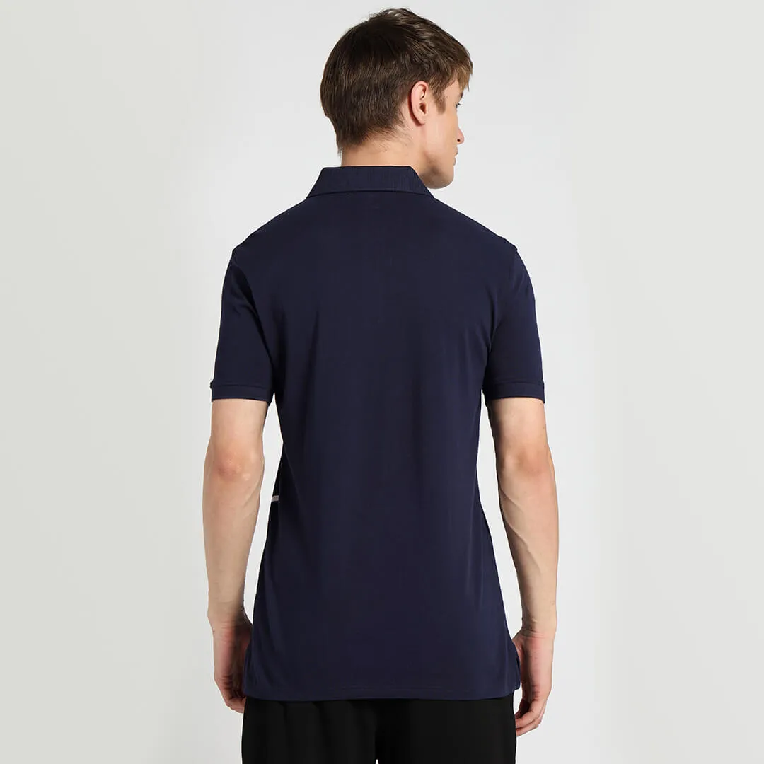 Infinia Men Tennis Polo T-shirt- Prussian Blue