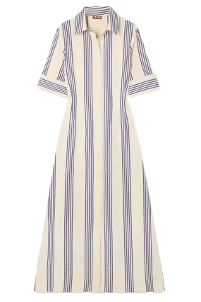 Joan Striped Cotton-blend Poplin Midi Shirt Dress