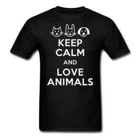 Keep calm and love animals Unisex T-shirt