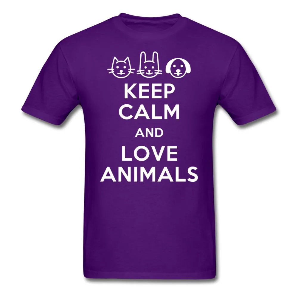 Keep calm and love animals Unisex T-shirt