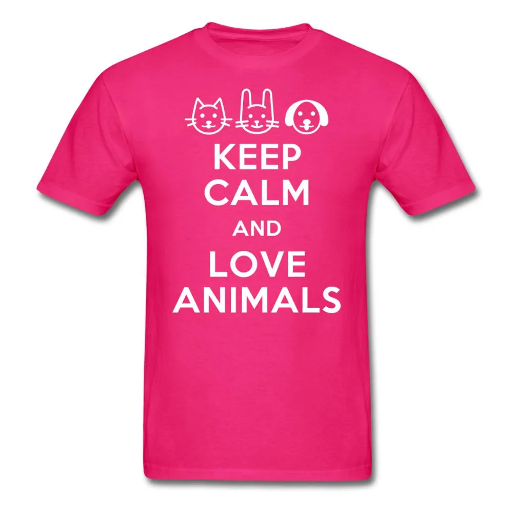 Keep calm and love animals Unisex T-shirt