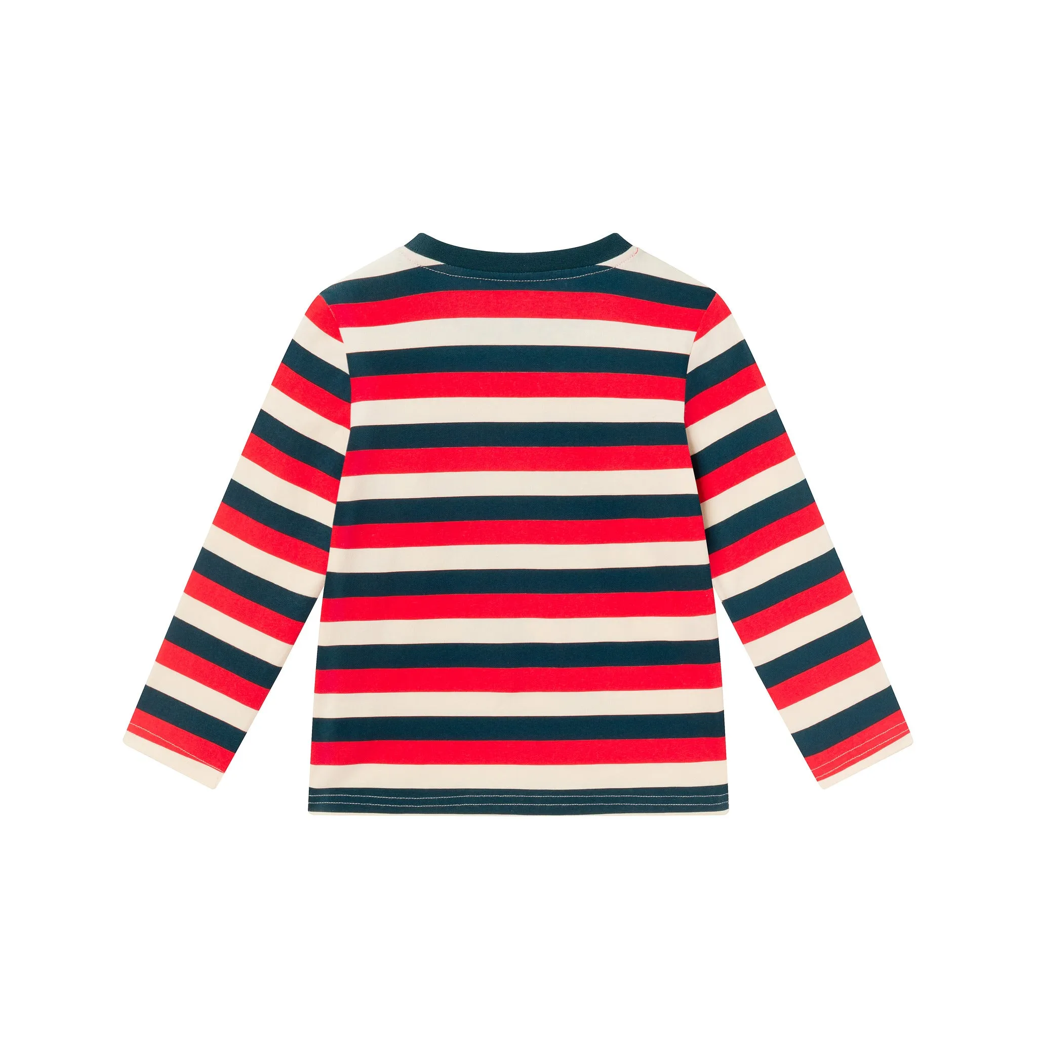 Kids Multicolor Striped Long Sleeve Tee | Holiday T-Rex