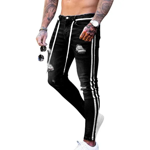 Laamei Trendy Men Skinny Jeans
