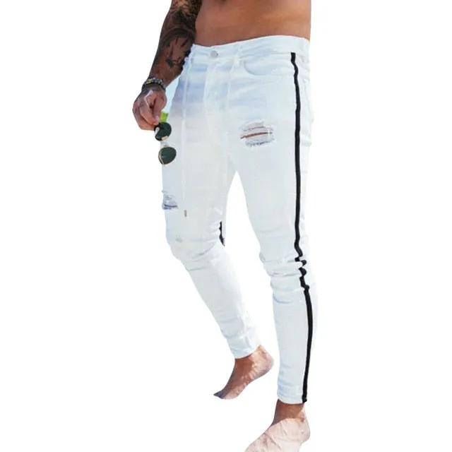 Laamei Trendy Men Skinny Jeans
