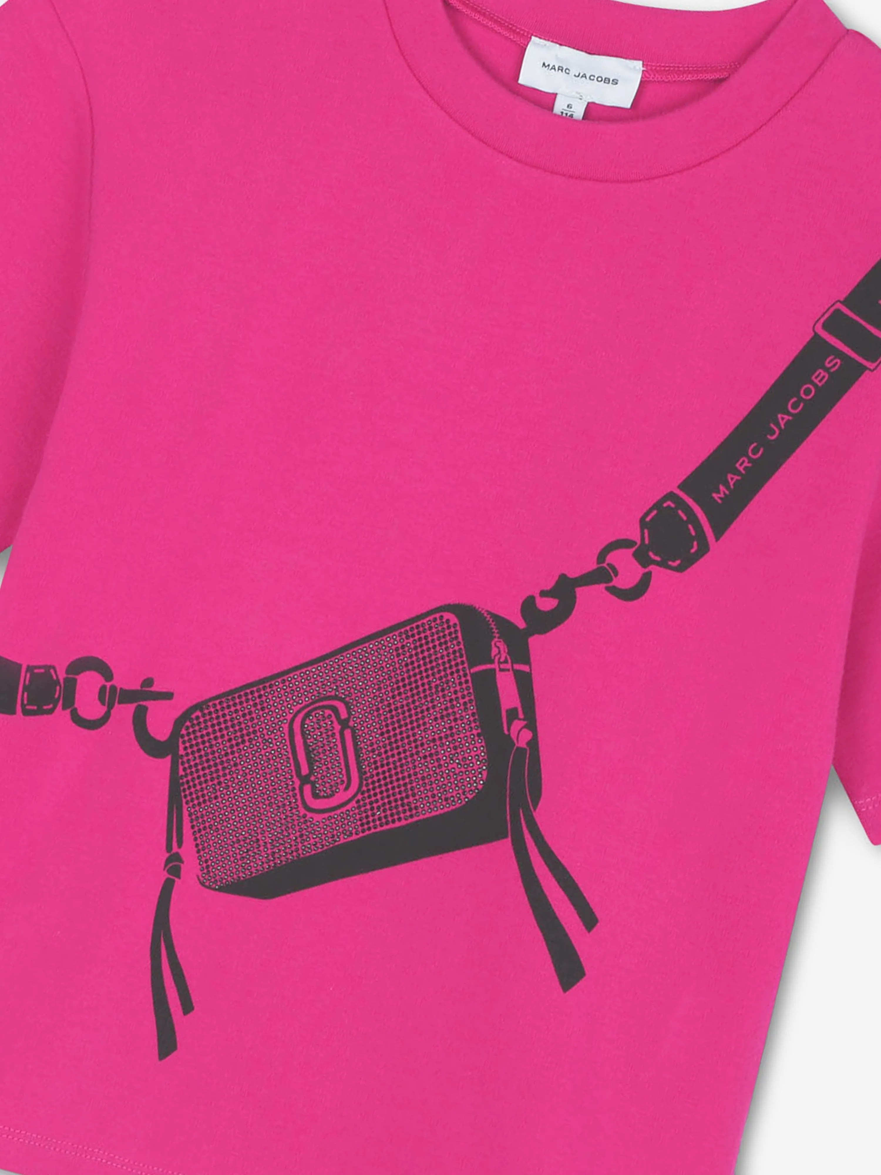 MARC JACOBS Girls Snapshot Bag Print T-Shirt in Pink