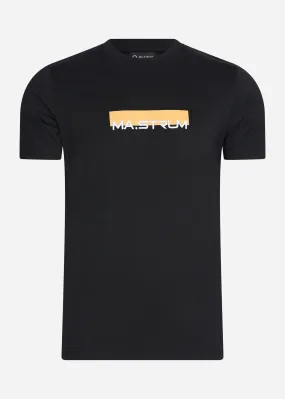 MA.Strum block print tee - jet black