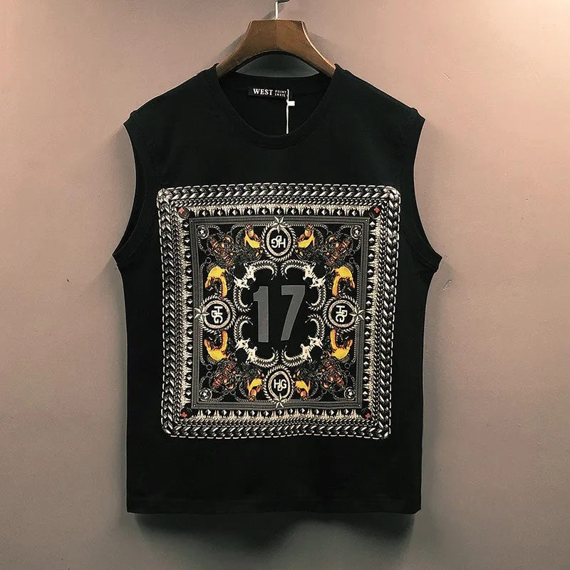 Men sleeveless t-shirt sports vest summer wear