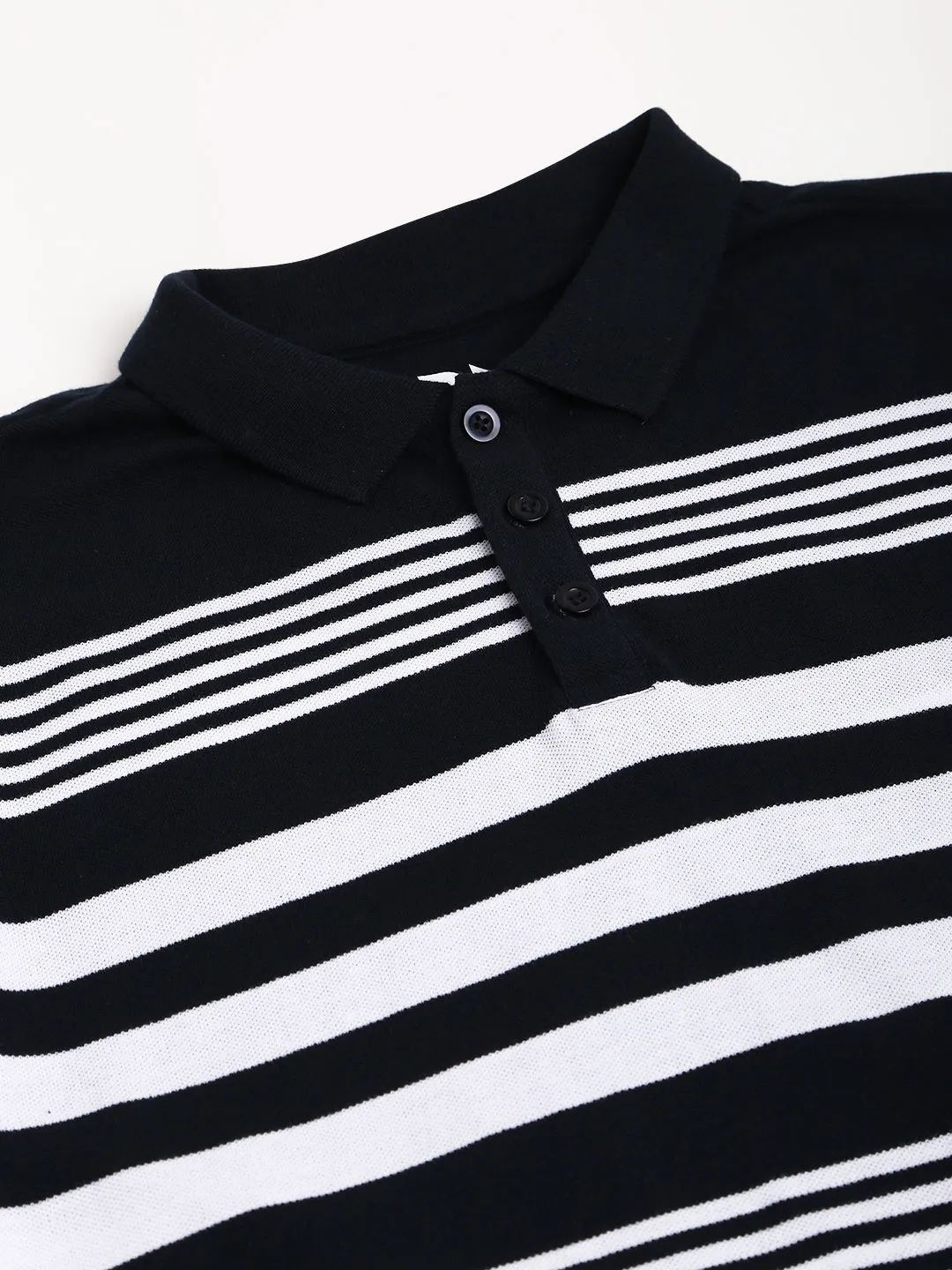 Men's Navy Slim Fit Cotton Polo Tshirt