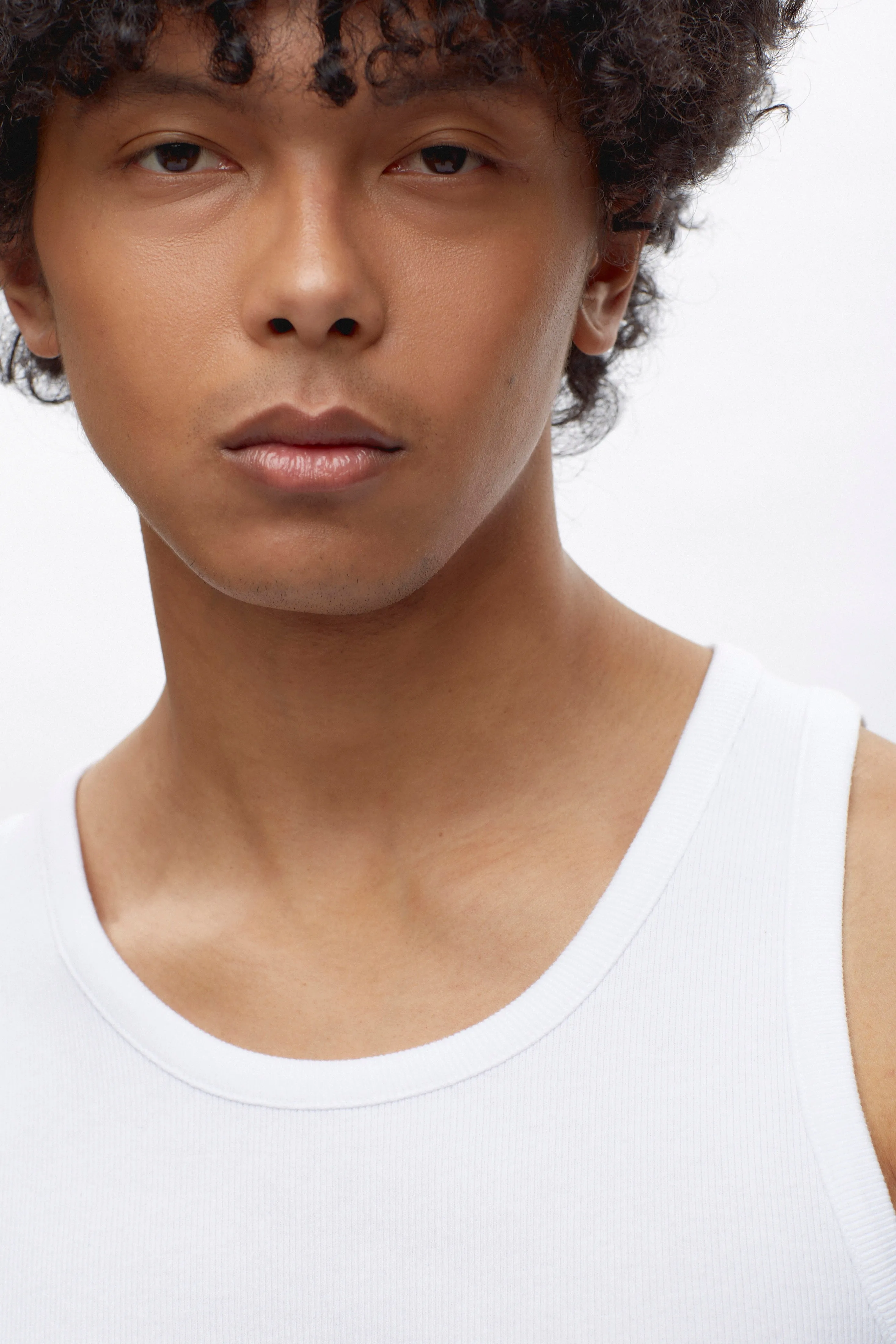 Men's Rib Tank in White