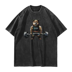 Muscle Dog Washed T-Shirt
