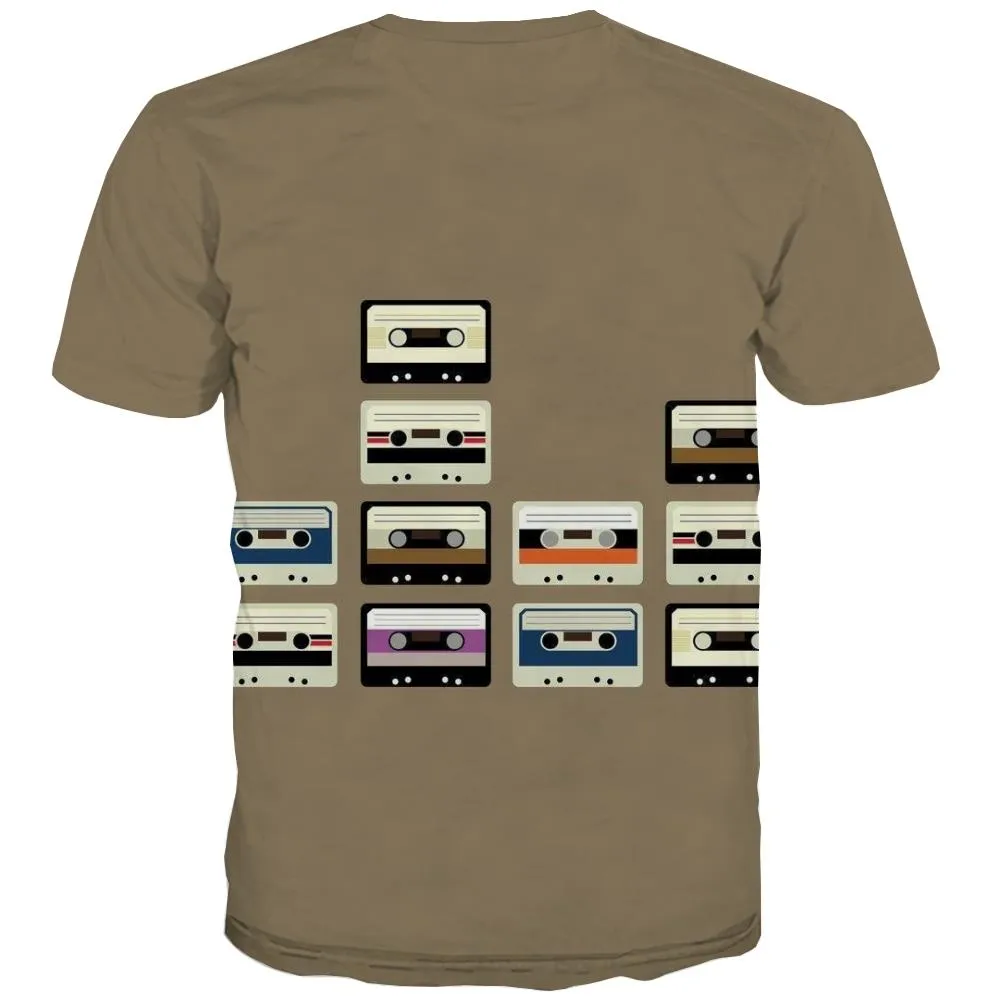 Music T-shirt Men Instrument Shirt Print Retro Tshirt Printed Electronic Tshirts Cool
