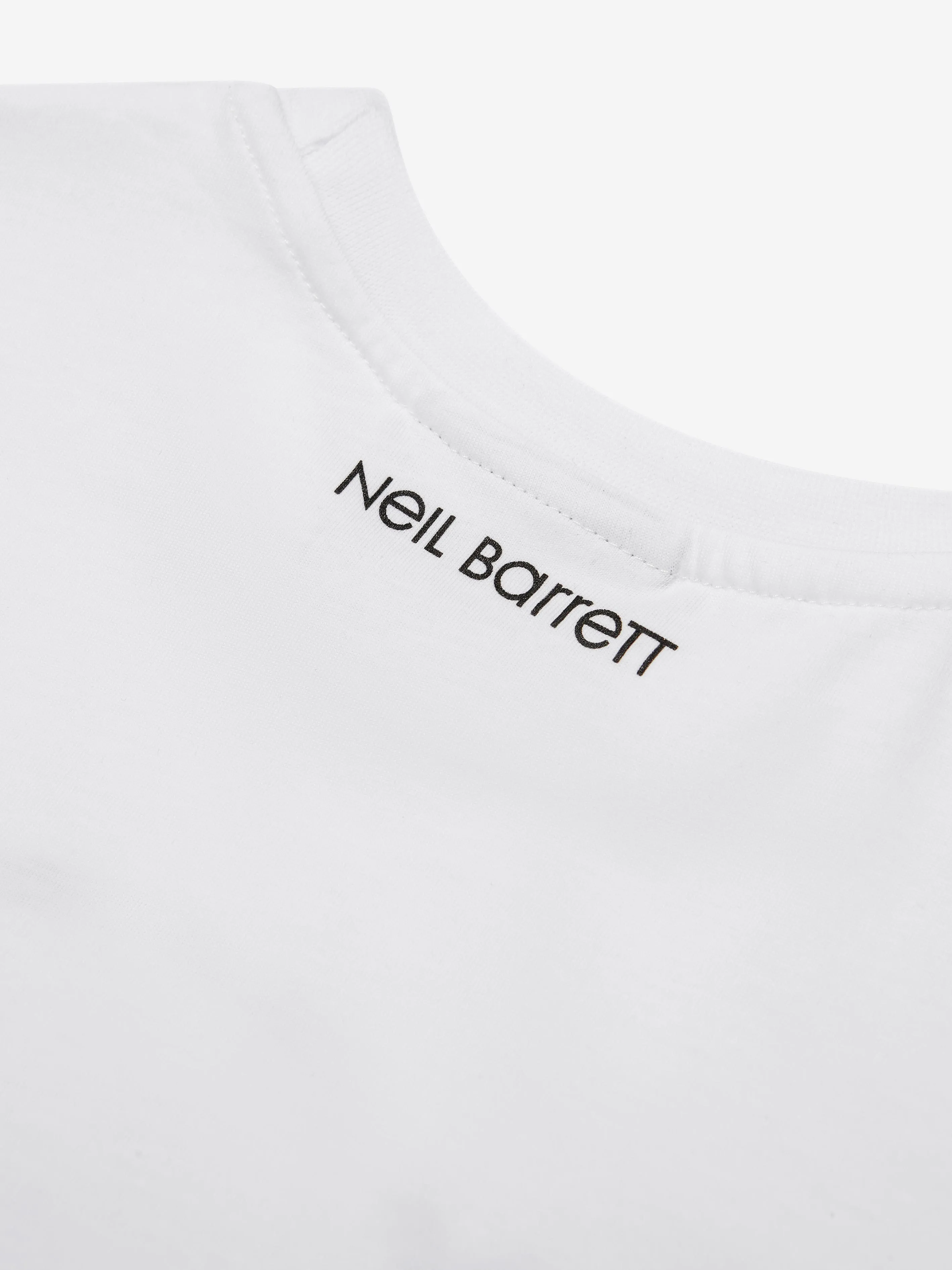 Neil Barrett Boys Smiley Face T-Shirt in White