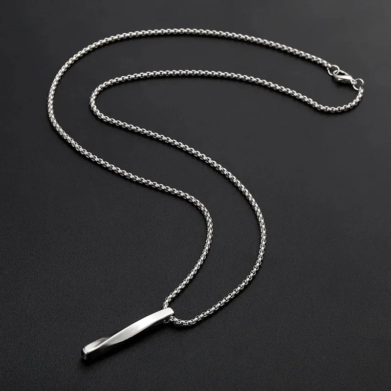 New Spiral Fashion Necklace Simple Personality Hip Hop Men Pendant Boy Pendant Titanium Steel Necklace Jewelry goth