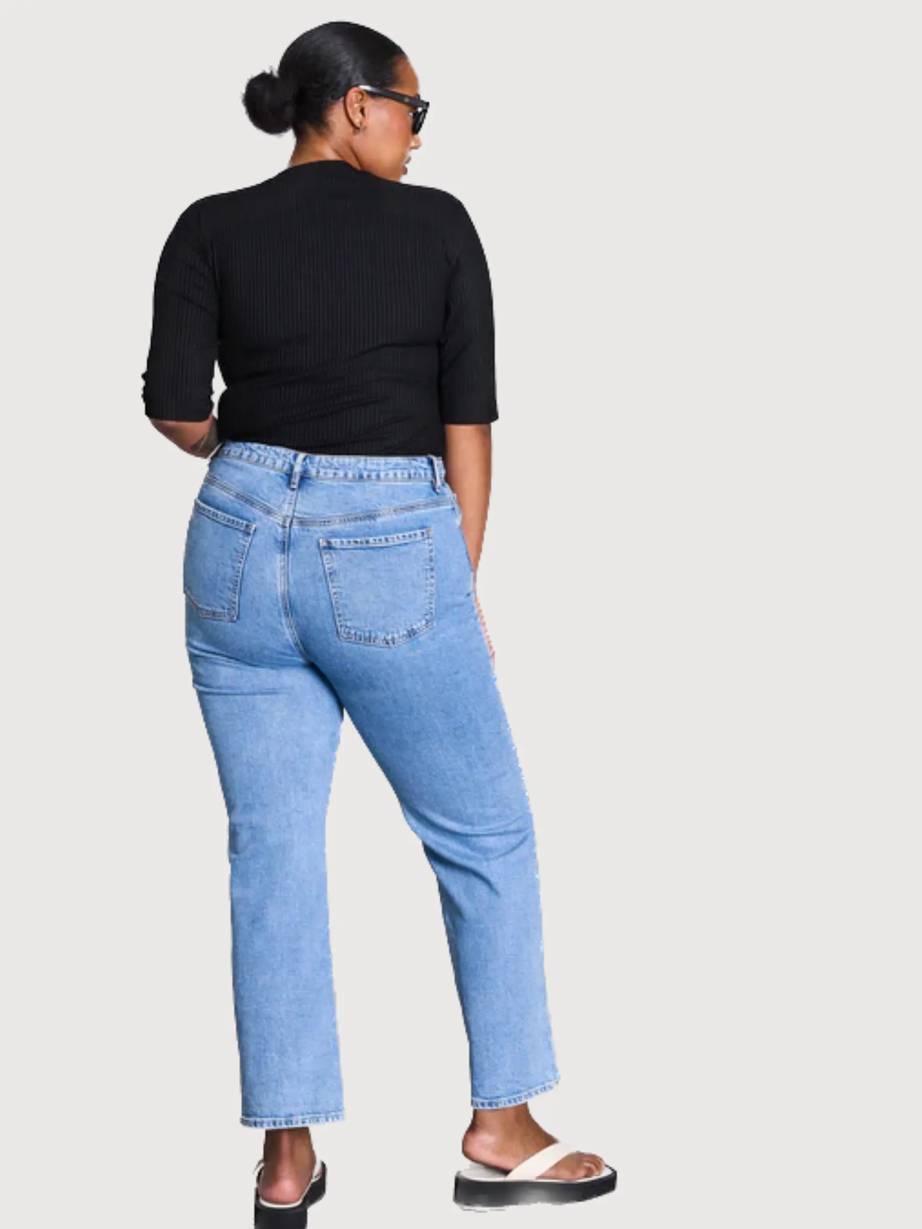 Nina Black Woman Rib Lyocell T-Shirt | Jan N June