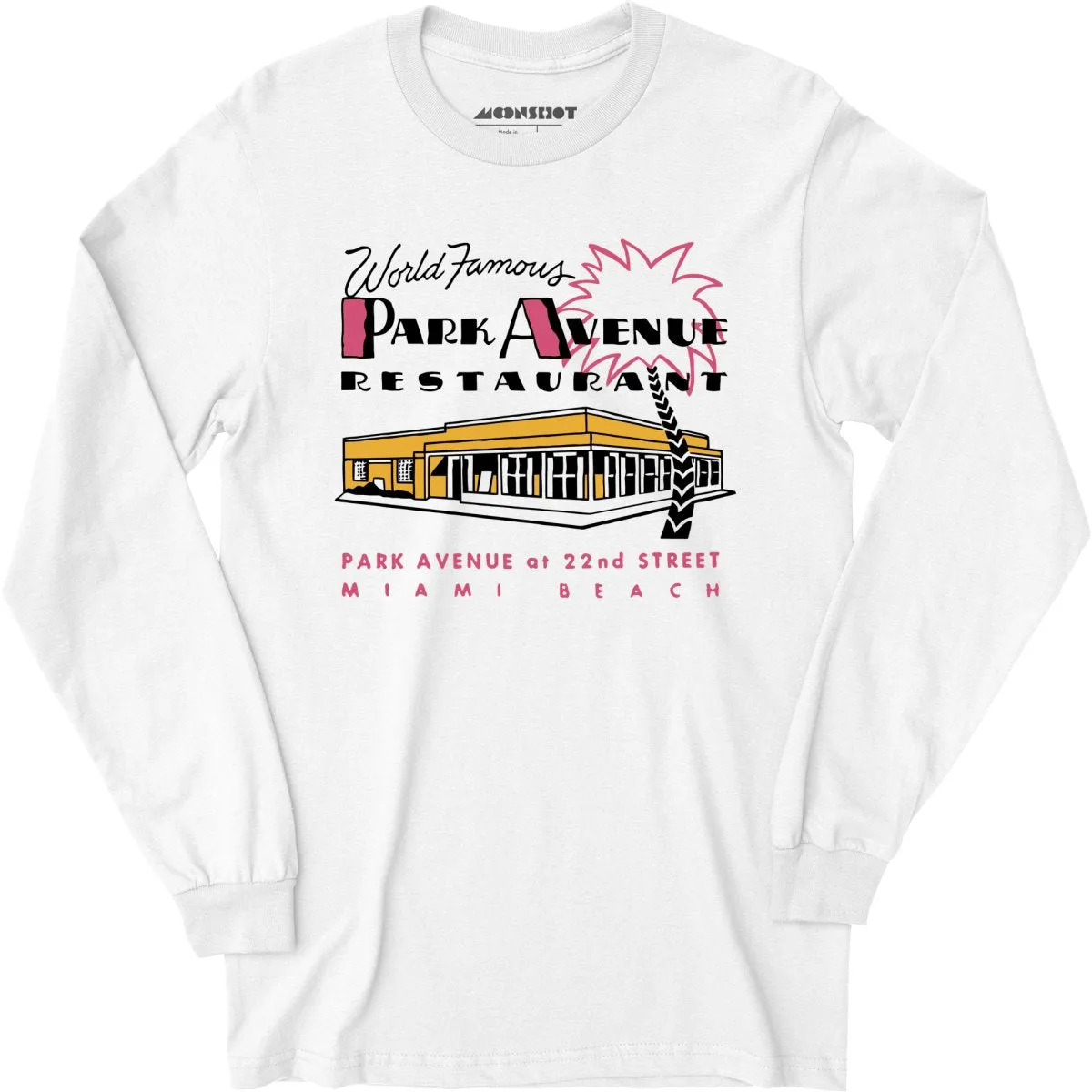 Park Avenue - Miami Beach, FL - Vintage Restaurant - Long Sleeve T-Shirt