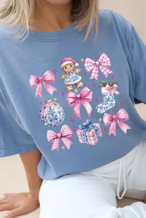 Pink Chinoiserie Christmas Comfort Colors Adult Ring-Spun Cotton Tee