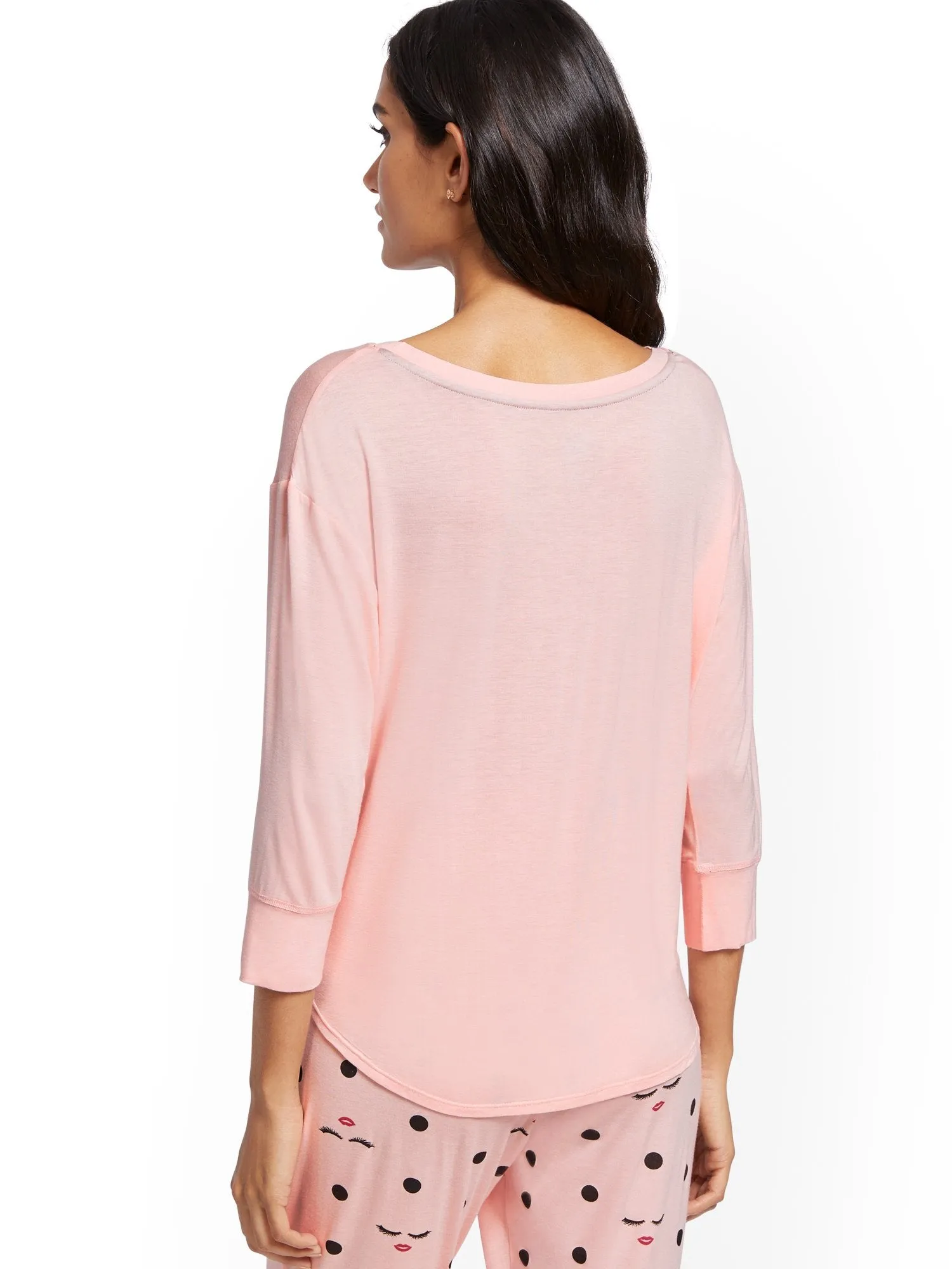 Pink 'Sleepy Eyes' Sleep Tee