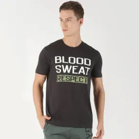 Printed T-shirt-Charcoal Grey