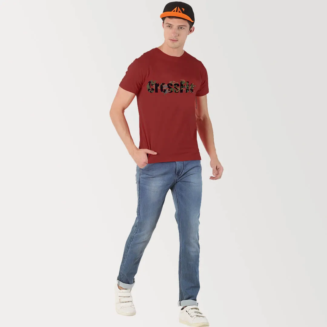 Printed T-shirt - Maroon